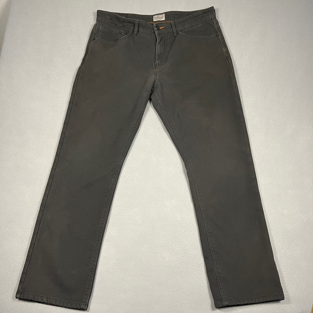 Weatherproof Mens Fleece Lined Regular Fit Jeans Pants Brown 34x30 Rugged READ